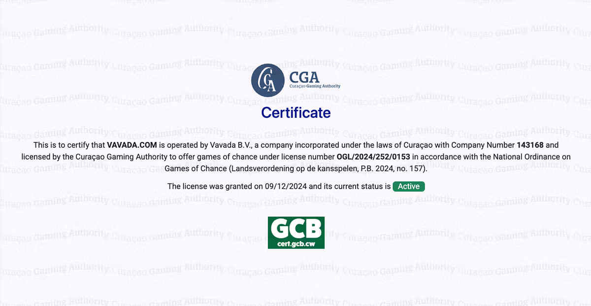 Vavada казино лицензиясы